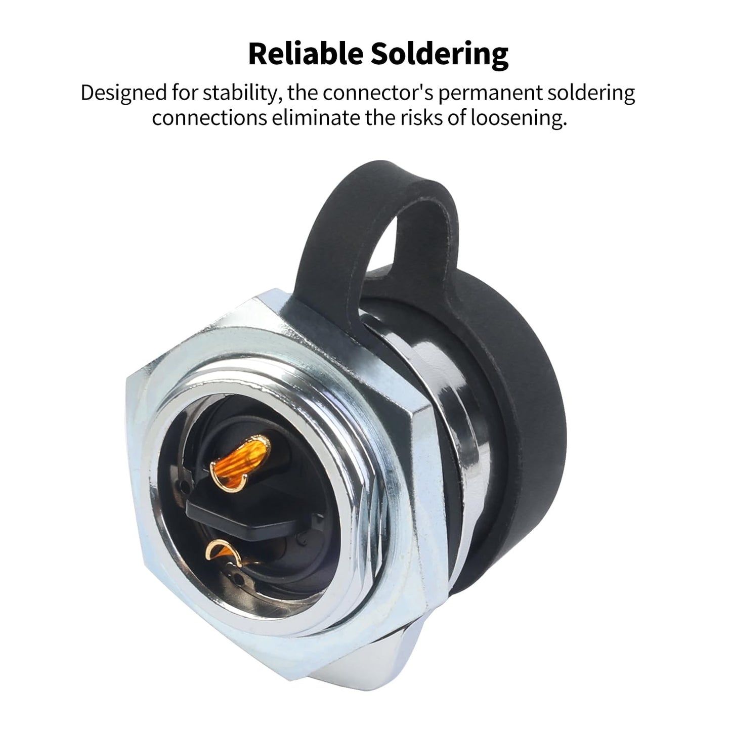 CNLINKO LP-20 2 Pin IP68 Conector impermeable M20 Macho Enchufe hembra Bloqueo rápido Conector circular de 2-12 pines para iluminación de escenario Cableado de panel solar (2 pines)