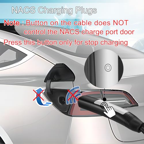 NACS - Cable de extensión de cargador compatible con NACS EVs, 21 pies, 240 V, 48 A, cable de carga NACS para carga doméstica y cargador móvil