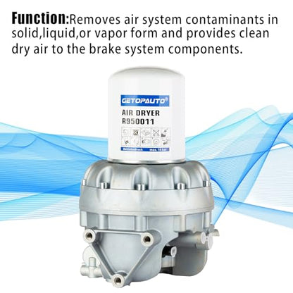Air Dryer System Saver 1200 Plus reemplaza a Wabco 4324711010, Freightliner TDAS4324711010 TDAS4324711010X, Kenworth S432-471-101-0 S4324711010XRMAN Mack Meritor Navistar Peter. Bilt
