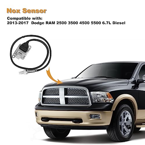 68210084AA 5WK96742B Sensor Nox 904-6030 Sensor de óxido de nitrógeno de entrada ascendente compatible con Dodge Ram 2500 3500 4500 5500 6.7L L6 Cummins Diesel Reemplazo# 5WK96666 292.1 in