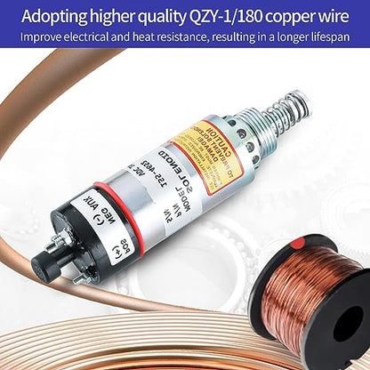 155-4652 Solenoide de apagado de combustible 1554652 8C-3663 para Caterpillar Engine 3114 3116 3126 Excavadora E320B E325B E325C E325CL - 3 terminales 24VDC