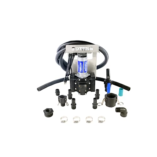 Fill-Rite SS470B - Bomba de transferencia química de 115 V CA con montaje IBC, manguera y tubo de succión, bomba de transferencia de fluidos viscosos de alta resistencia, soporta uso continuo
