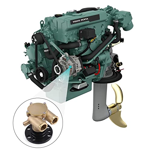 Bomba de agua montada en cigüeñal 857451 856513 841640 F6B-9 para Volvo Penta OMC V8 Johnson 10-24930-01 10248051 102494601 Marine Sherwood P105 50 410-1201 Indmar 685001 10-24232-1 3860703