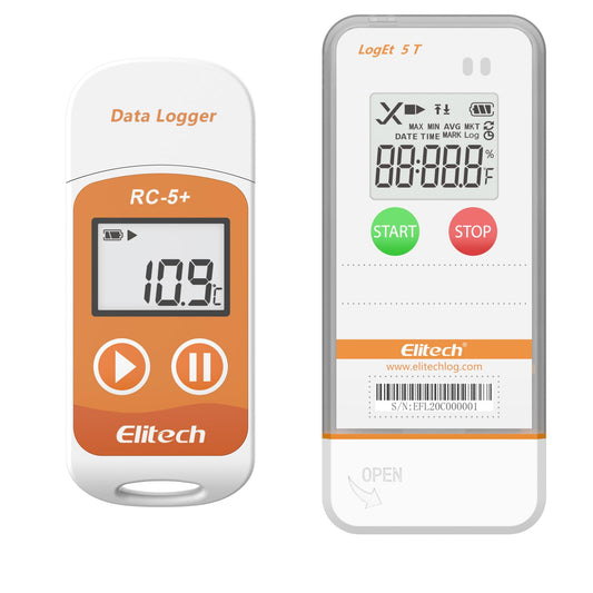 Elitech Registrador de datos de temperatura USB RC-5+ PDF digital + USB Registrador de datos de temperatura digital LogEt5T