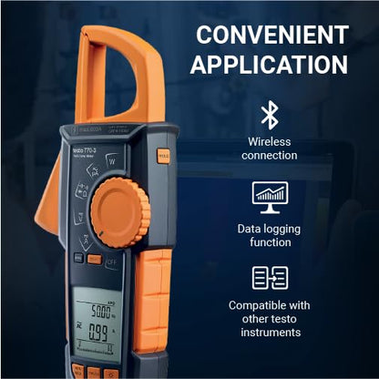 Testo 770-3 Premium Kit - Pinza medidor con Bluetooth