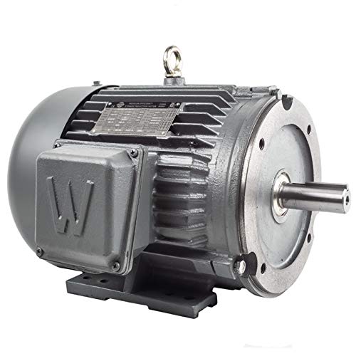 Motor eléctrico de 3 fases 5 HP C-Face 3600 RPM 184TC TEFC 230/460 voltios de servicio severo