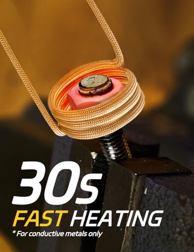 Solary - Herramienta de inducción de calor sin llama, kit de calentador de inducción magnético de 1000 W y 110 V con 8 bocinas, herramienta de extracción de tornillos oxidados de mano