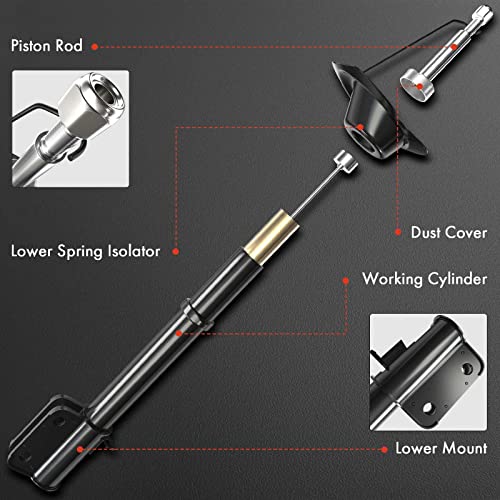 A-Premium Amortiguador magnético delantero izquierdo y derecho compatible con Land Rover Range Rover Evoque 2012-2018 2.0L con sensor de 2 piezas