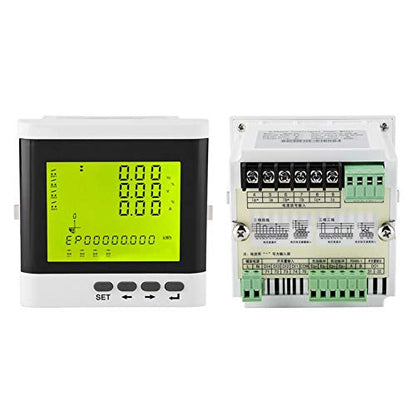 Amperímetro digital 3 fases de voltaje de corriente medidor de panel de alimentación multifunción programable medidor de potencia eléctrica AC LED amperímetro voltímetro