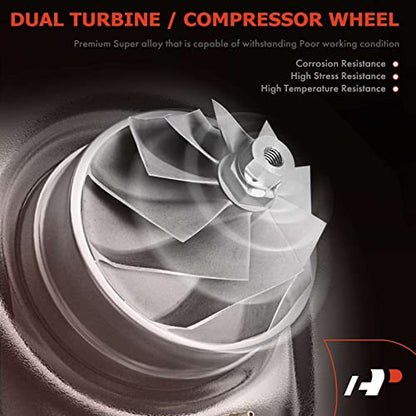 A-Premium - Kit completo turbocompresor turbocompresor, con junta, compatible con Audi A3 2010-2013 y Volkswagen Jetta 2009-2014, Beetle 2013-2014, Golf 2010-2014, 2.0L Diesel, reemplazo#