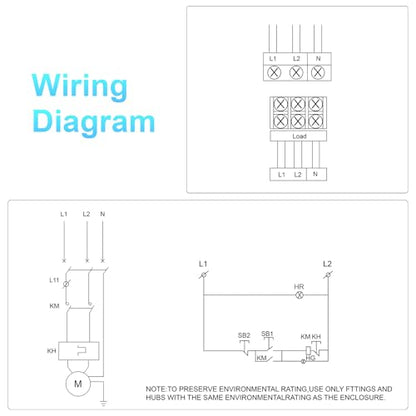 Caja de control del motor, con contactor de CA, controlador multifunción monofásico de 220V 2HP para motor, refrigeración, bombas de agua y ventilador