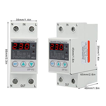 Protector de voltaje ajustable bajo protección contra sobrevoltaje, estabilizador de salida de voltaje para electrodomésticos de oficina, protector de corriente estabilizador de voltímetro para