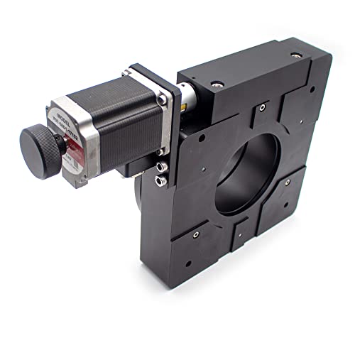 Plataforma giratoria precisa eléctrica, etapa de rotación de laboratorio Etapa de rotación motorizada 200MM Escala de rodamiento PX110-200 (relación de engranaje helicoidal 180: 1)