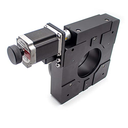 Plataforma giratoria precisa eléctrica, etapa de rotación de laboratorio Etapa de rotación motorizada 200MM Escala de rodamiento PX110-200 (relación de engranaje helicoidal 180: 1)