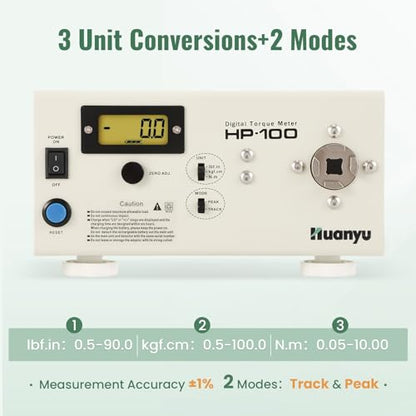 Huanyu HP-100 Digital Torquing Meter Torsion Meter Screw Driver Wrench Measure Tester With Calibration Certificate
