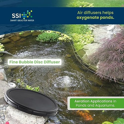 ECO270-E | EPDM de 9 pulgadas - Difusor de disco de burbujas finas | Aireación para estanques, lagos, tratamiento de aguas residuales, acuicultura y más