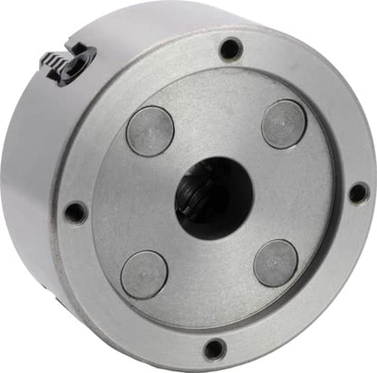 CME Portabrocas de torno independiente de 4 mandíbulas de 6 pulgadas con placa de respaldo semiacabada roscada de 2 1/4"-8, máquina para adaptarse al mandíbula, mandíbulas reversibles