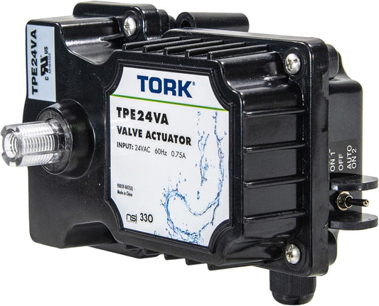 TORK TPE24VA - Actuador de válvula auténtico de 24 voltios, compatible con todos los sistemas de control de 24 VCA, para piscinas, spa, equipos solares, aprobado por UL para seguridad