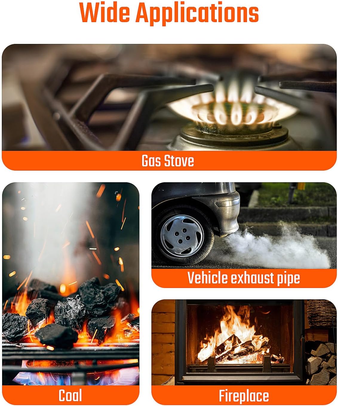 CT-300 Detector de monóxido de carbono portátil, detector de CO con alarma audible y visual, 0-5000PPM, alarma de CO, pantalla LCD retroiluminada, para el hogar, automóvil, campamento y viajes