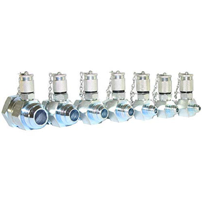 XZT JIC37 Paquete de 7 tees hidráulicos giratorios, conector en T hidráulico, juego de acoplamiento de probador para sistema hidráulico, maquinaria de construcción de excavadoras