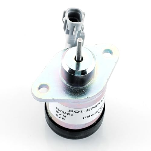 PS45CZ393 - Solenoide de apagado de combustible 1E369-60011 para motor Kubota V2607 V3307 compatible con Linde 1219 Mini excavadora VOLVO55 80D 12VDC