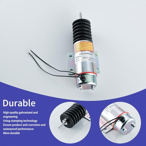 D513-A32V12 - Solenoide de apagado de combustible 2001-12E2U1 D513A32V12 de repuesto para Trombetta Genie JLG Stop solenoide 12VDC