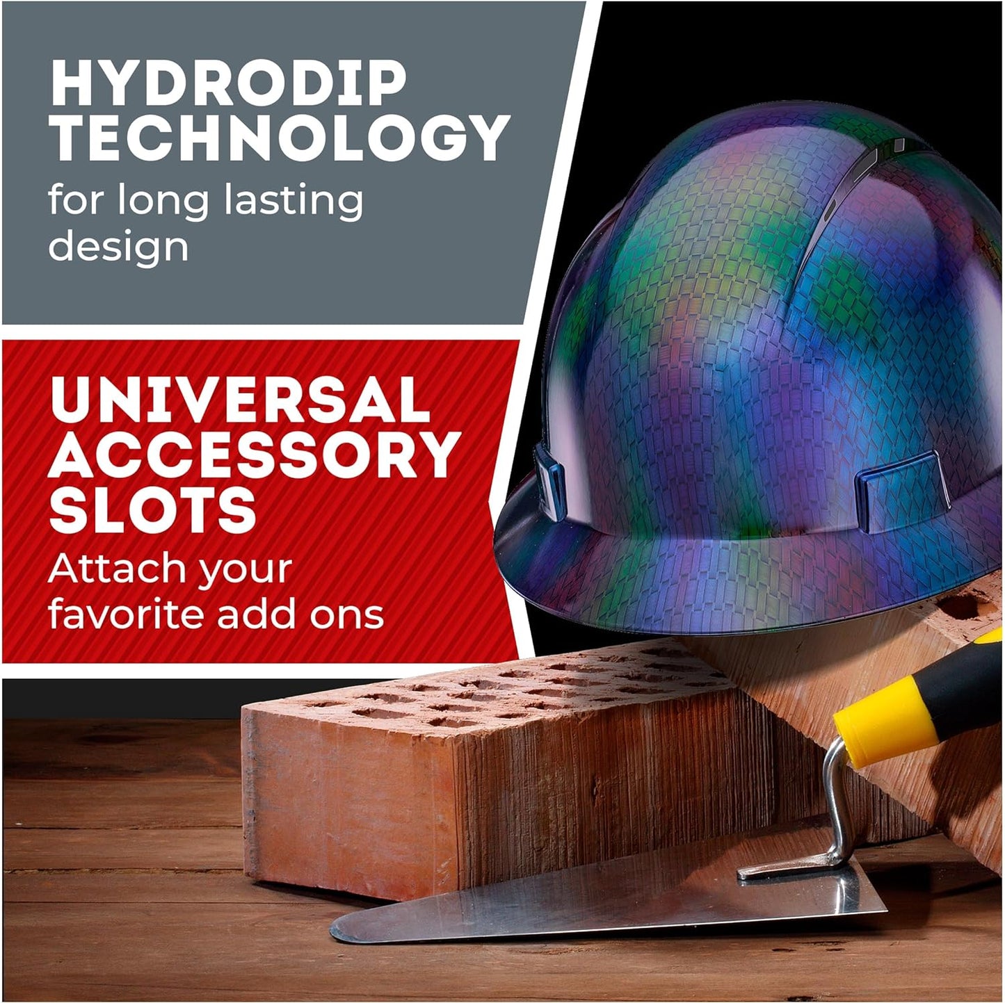 Acerpal Casco duro OSHA con diseño de fibra de carbono ventilada de ala completa con suspensión de 6 puntos (opciones 1)