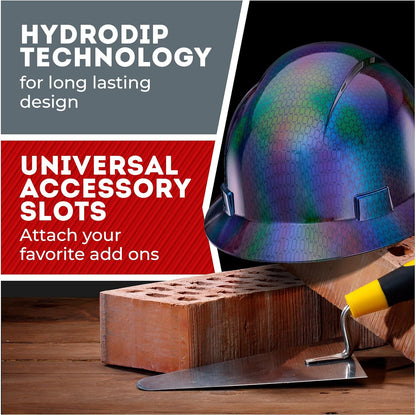 Acerpal Casco duro OSHA con diseño de fibra de carbono ventilada de ala completa con suspensión de 6 puntos (opciones 1)