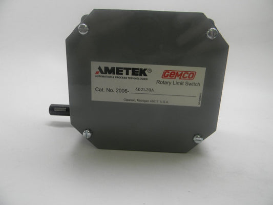 Ametek Gemco - Interruptor de límite rotativo con engranaje, P/N: AME-2006-402-L-20-A