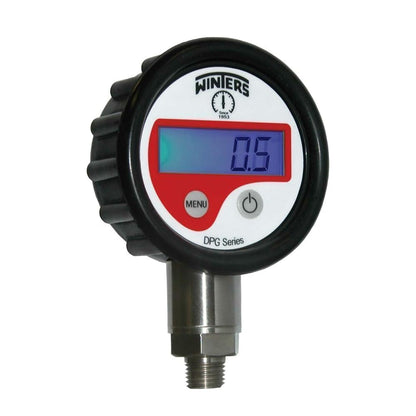 DPG Medidor de presión de neumáticos digital certificado de agua calibrada para vacío hidráulico y medidor de presión HVAC (rango: -14.50 a 362.59 PSI) (-1 a 25 bar) para HVAC, aceite y gases