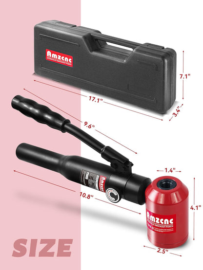 AMZCNC - Kit de perforación hidráulica de rotación de 360° de 1/2 a 2 pulgadas (TPA-8 rojo)