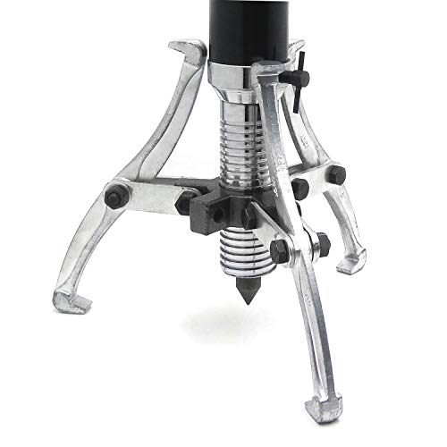 HTTMT - Vehículo Extractor de engranajes hidráulicos de mandíbula de 10 toneladas 3 en 1 360 grados Flexibilidad Bombas Máquina de dibujo de tubos de aceite con estuche [P/N: ET-CAR-FIX006-10T-RED]