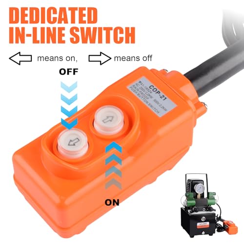 HZLZRZ Bomba hidráulica eléctrica bidireccional Unidad de paquete de energía 2 etapas de doble efecto 110v/120V 10k psi (1ª etapa/290 psi, 2da etapa/10,000 psi), mini bidireccional