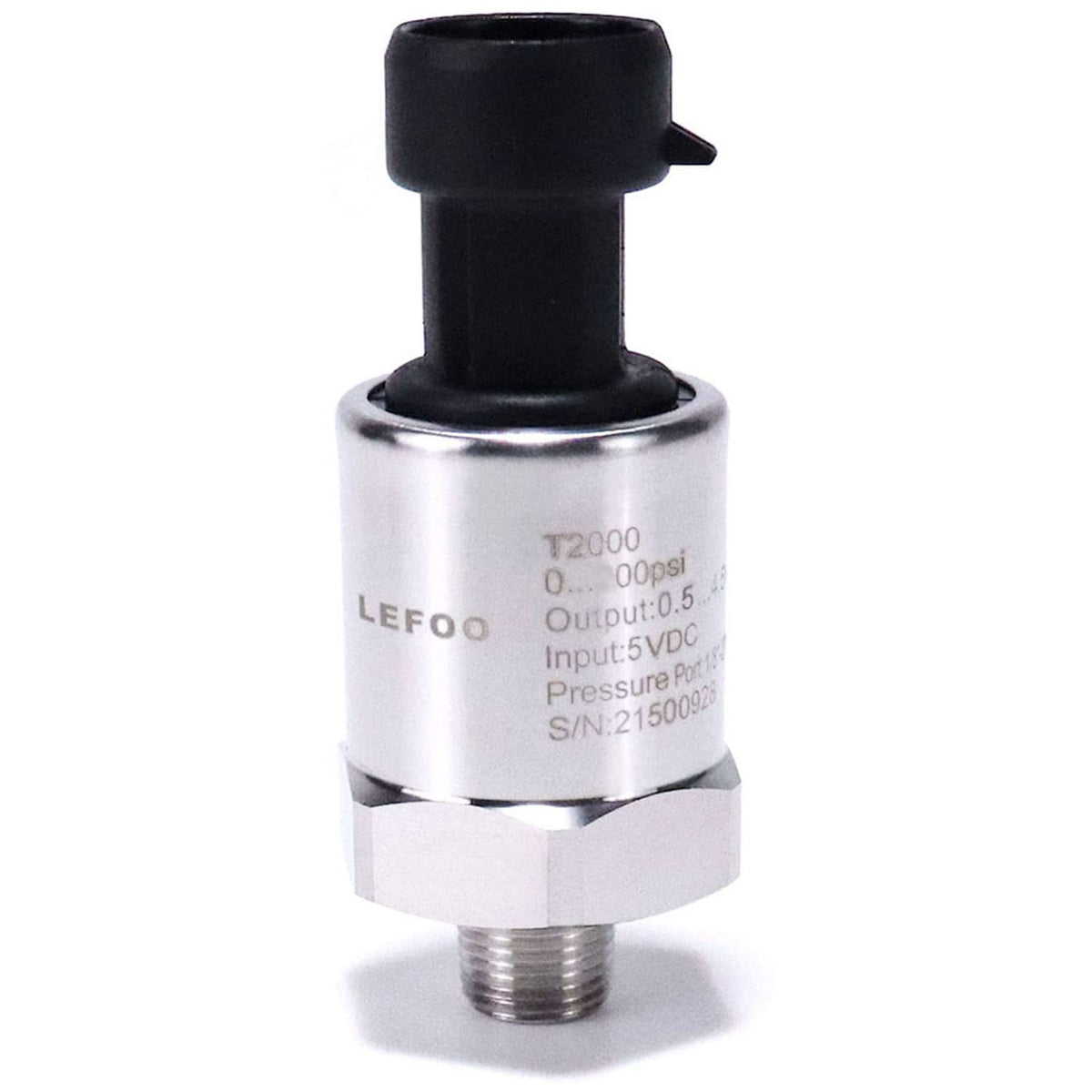 LEFOO Transductor de presión de combustible T2000 0-200SI Sensor de remitente Transmisor de presión de aceite de acero inoxidable 316 Transductor de presión de rosca NPT de 1/8 "para aceite