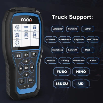 FCAR F506 Heavy Duty Truck OBD Scanner All Systems HD Diesel ABS SRS Diagnostic