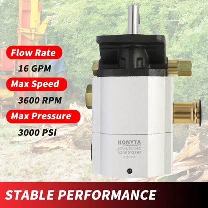 Bomba hidráulica de troncos de 11 GPM Bomba de engranajes de 2 etapas, bomba de engranajes HI/LO, bomba divisora de madera de 3000 PSI, 3600 RPM, bombas divisoras de troncos de aluminio de 1/8