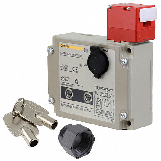 Omron Automation and Safety D4BL-4DRA-A-NPT D4BL Liberación de solenoide DPST-NC (Normalmente cerrado) (DB) + SPST-NC (Normalmente cerrado) (DB)