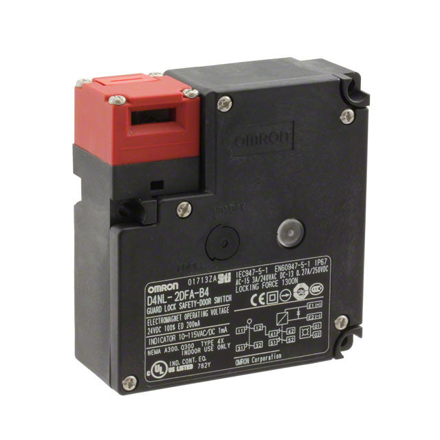 Omron Automation and Safety D4NL-2DFA-B4 D4NL Liberación de solenoide DPST-NC (Normalmente cerrado) x 2
