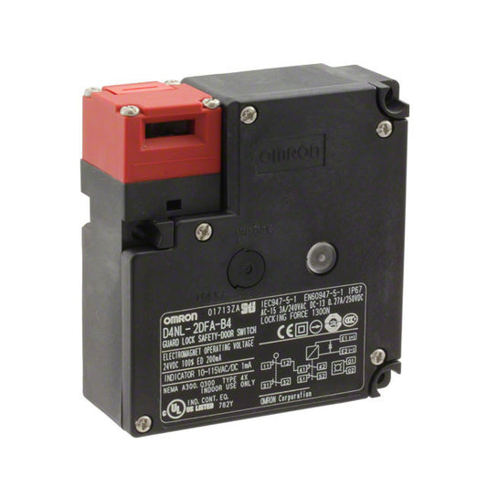 Omron Automation and Safety D4NL-2DFA-B4 D4NL Liberación de solenoide DPST-NC (Normalmente cerrado) x 2