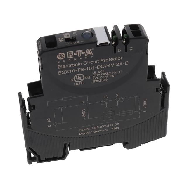 E-T-A ESX10-TB-101-DC24V-2A-E ESX10-T Riel DIN Estado sólido 2A