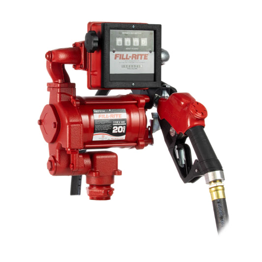 Fill-Rite FR711VA  Bomba de transferencia 115 V CA con medidor y boquilla - 20 GPM