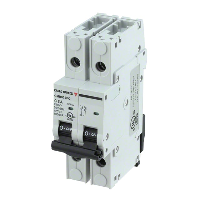Carlo Gavazzi Inc. GMB63H2PC4 GMB63 Riel DIN Termomagnético 4A