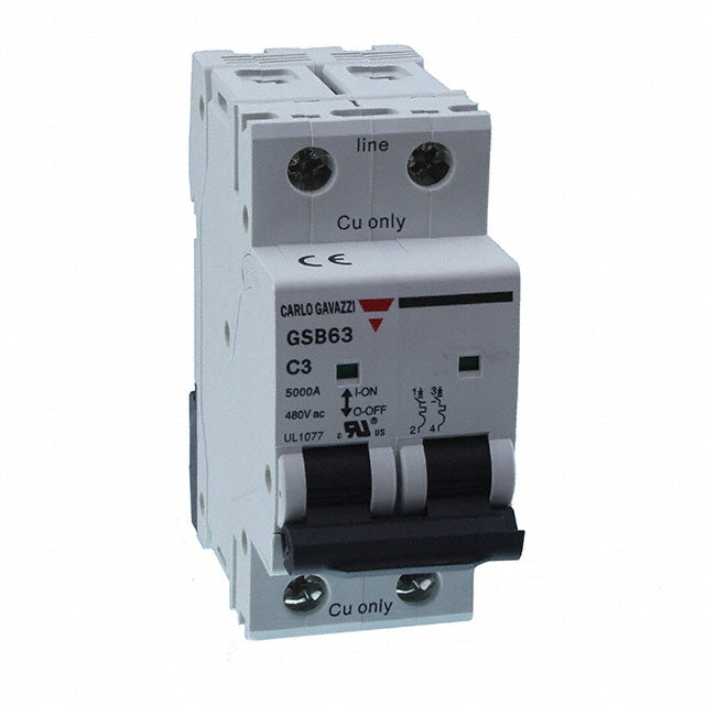 Carlo Gavazzi Inc. GSB632PC1 GSB63 Riel DIN Termomagnético 1A