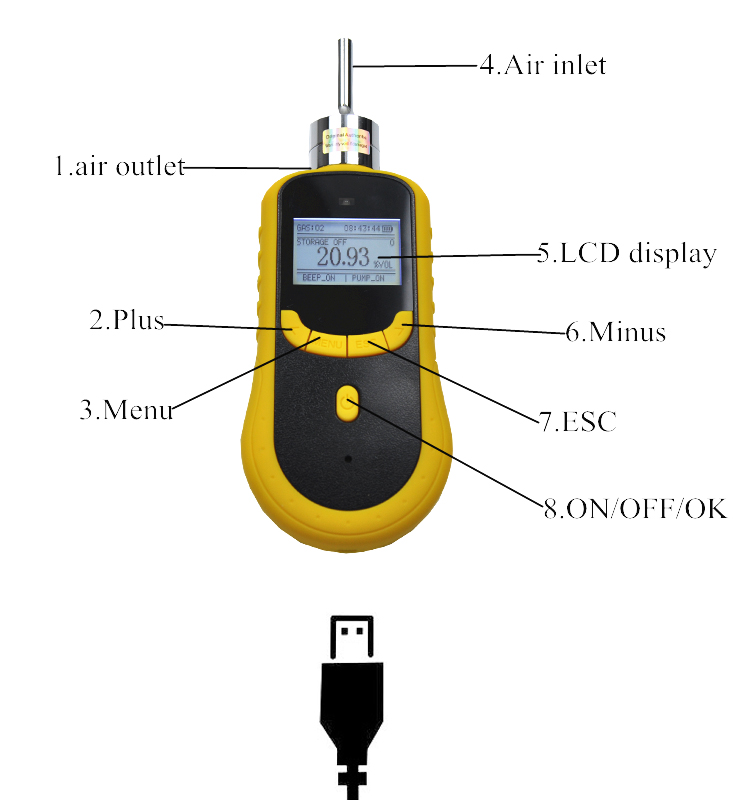 Detector de Fugas de Helio Portátil de Alta Calidad SKZ1050-He, Analizador de Pureza de Gas, Unidad de Alarma de Concentración