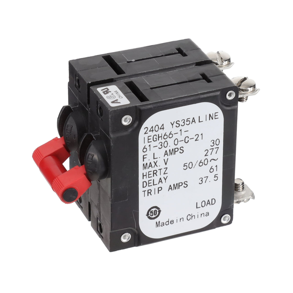 Sensata-Airpax IEGH66-1-61-30.0-C-21 IEG Montaje en panel Magnético, (retardo hidráulico) 30A
