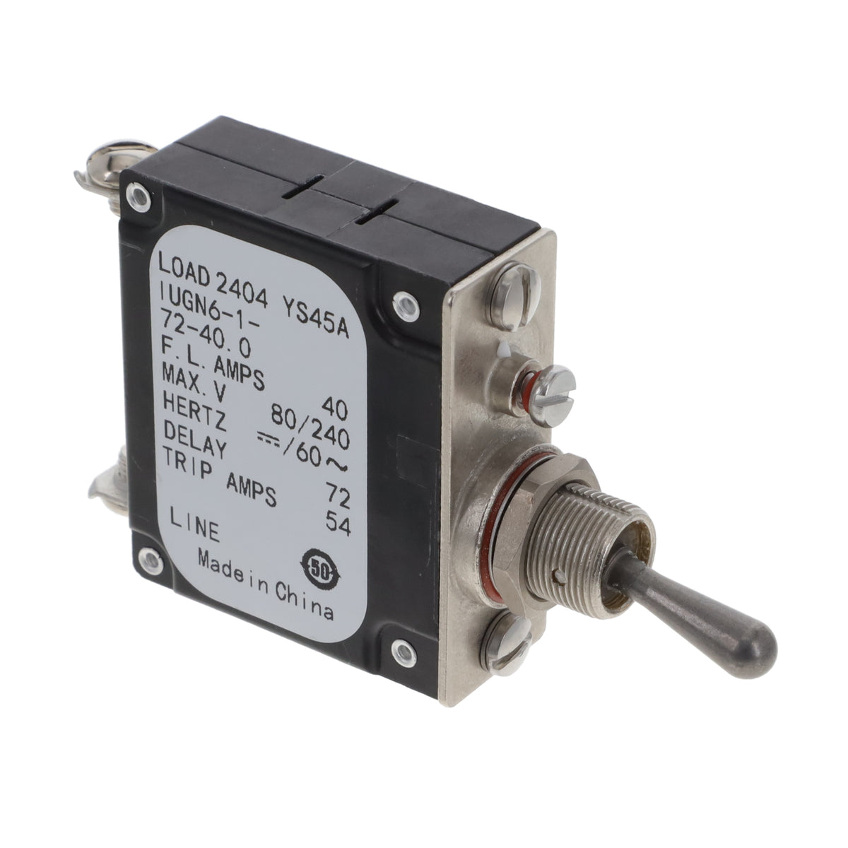 Sensata-Airpax IUGN6-1-72-40.0 IUG Montaje en panel Magnético, (retardo hidráulico) 40A