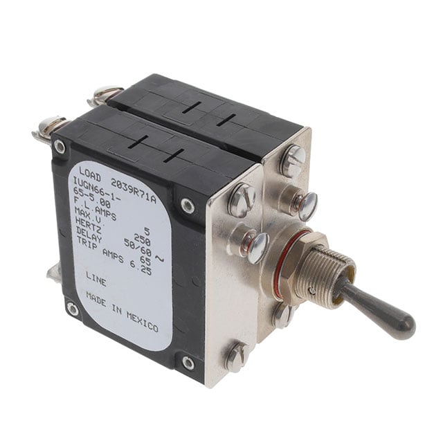 Sensata-Airpax IUGN66-1-65-5.00 IUG Montaje en panel Magnético, (retardo hidráulico) 5A