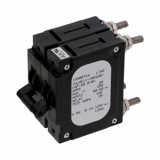 Sensata-Airpax IULHK11-1REG4R-64F-20.0-01 IUL Montaje en panel Magnético, (retardo hidráulico) 15A
