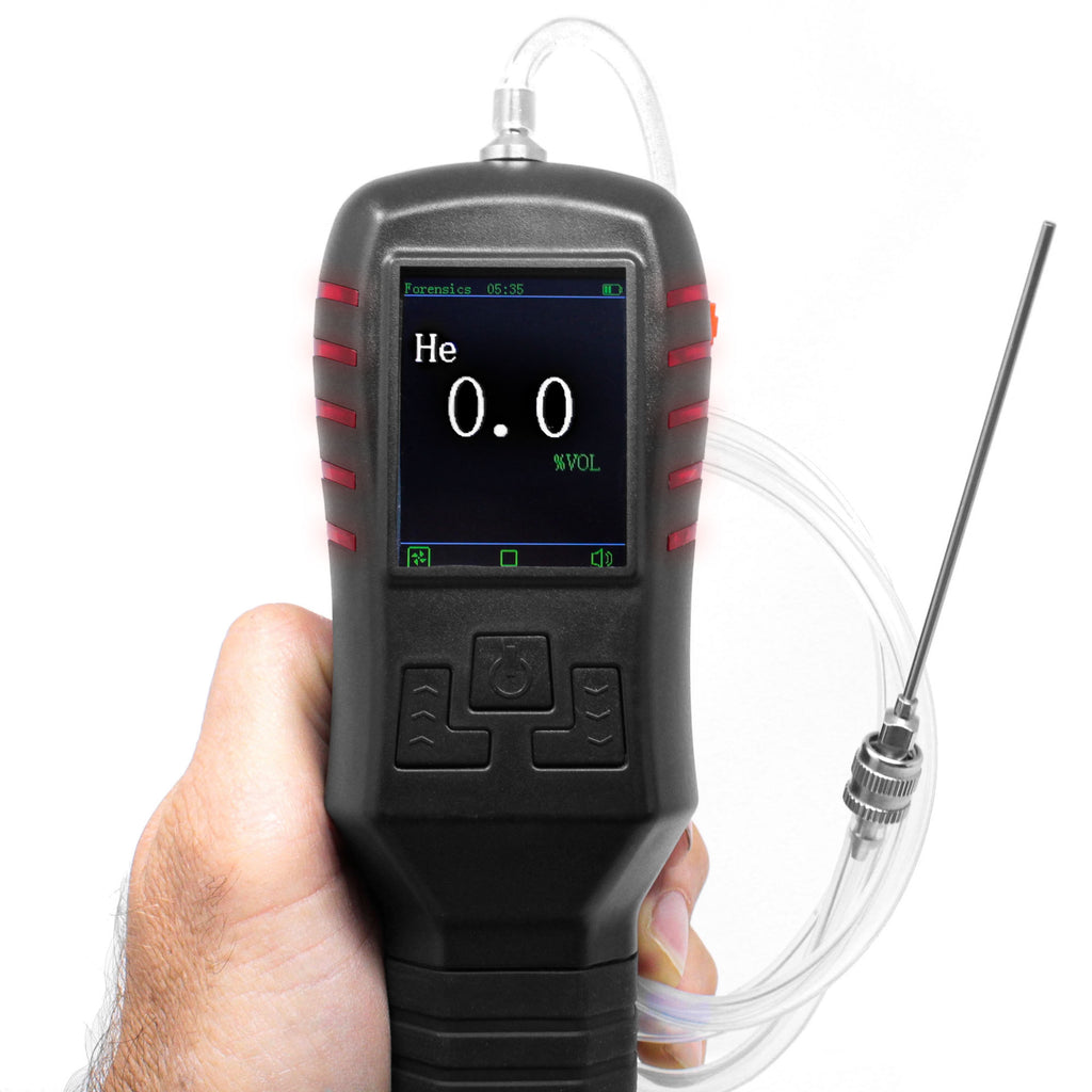 Analizador de helio | Fuga 0-100% | Calibración NIST de EE. UU Marca: FORENSICS DETECTORS Modelo: FD-311-He