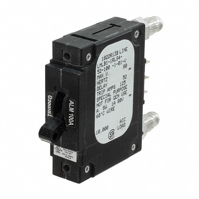 Sensata-Airpax LMLB1-1RLS4-52-100.-1-01-V LML Montaje en panel Magnético, (retardo hidráulico) 100A